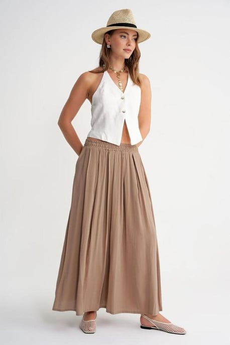 Hoge Taille Lange Rok met Zakken - Image 4