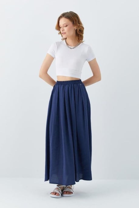 Hoge Taille Lange Rok met Zakken - Image 2