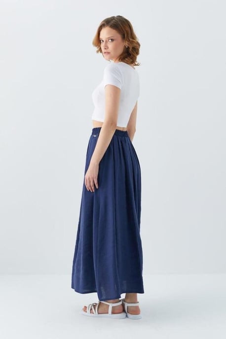 Hoge Taille Lange Rok met Zakken - Image 3