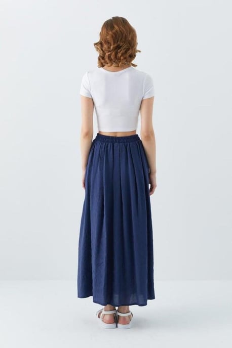 Hoge Taille Lange Rok met Zakken - Image 4