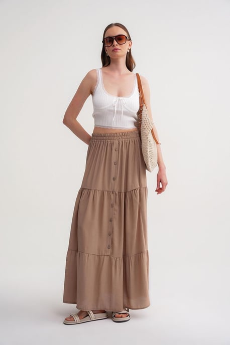 Hoge Taille Maxi Rok - Image 2
