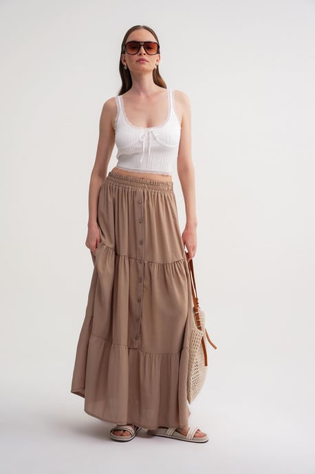 Hoge Taille Maxi Rok - Image 3