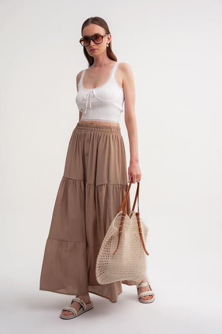 Hoge Taille Maxi Rok - Image 5