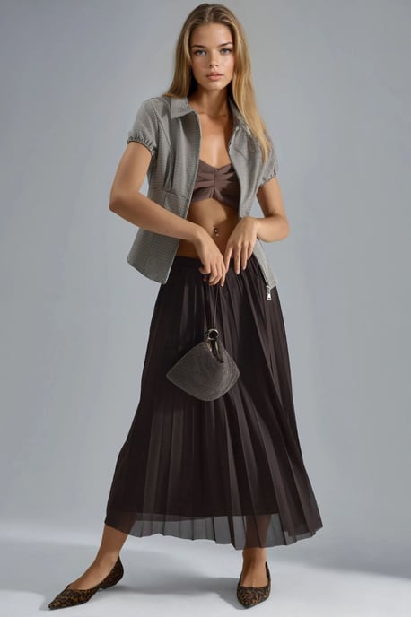 Mid Waist Tulle Maxi Rok - Image 4