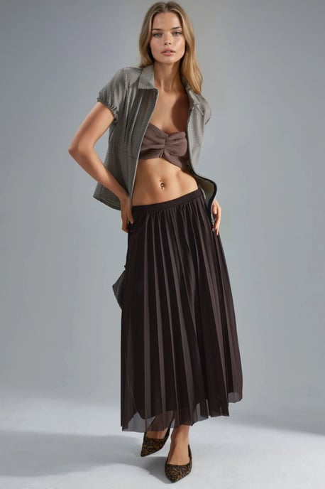 Mid Waist Tulle Maxi Rok - Image 6