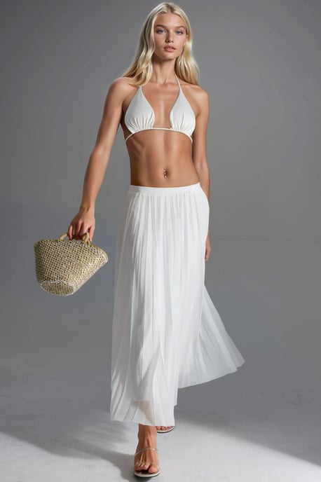 Lange Tulle Rok met Middelhoge Taille - Image 5