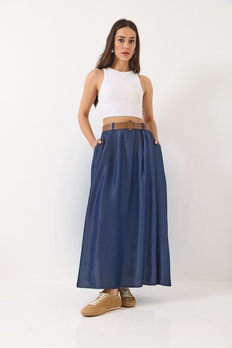 Maxi Denimrok met Gesp en Zakjes - Image 2