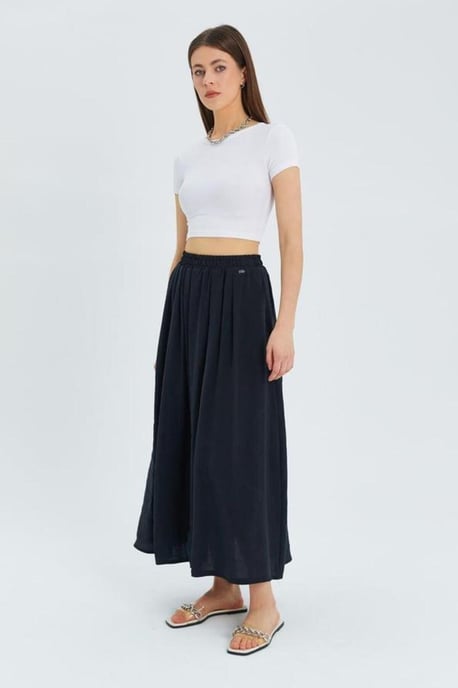 Hoge Taille Lange Rok met Zakken - Image 2