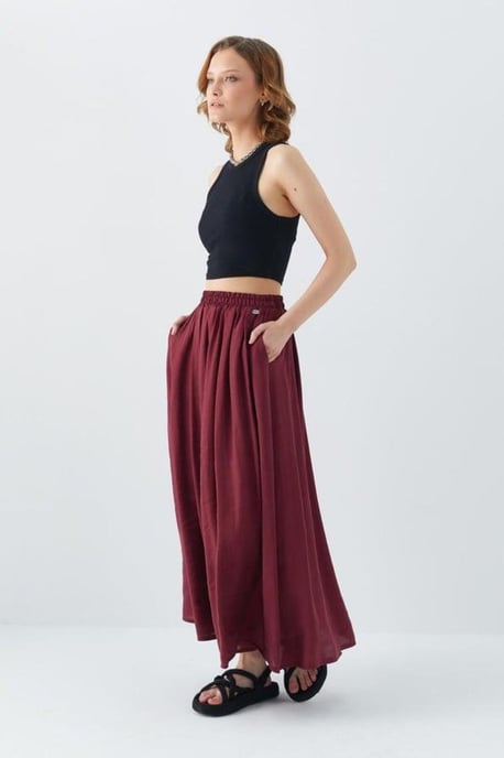 Hoge Taille Lange Rok met Zakken - Image 3