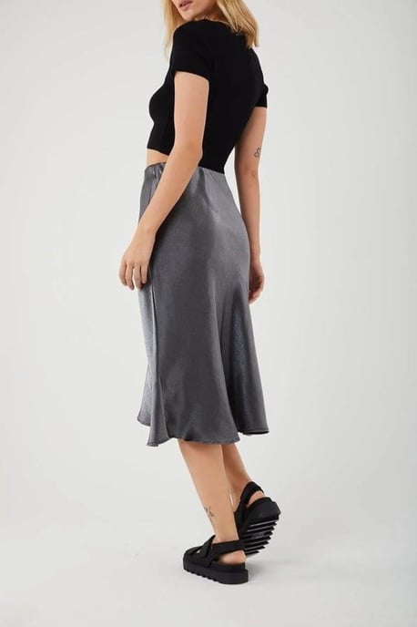 Satin Midi Rok met Elastische Taille - Image 3