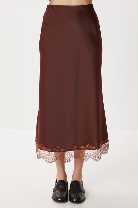 Pully Satin Lange Rok - Image 2