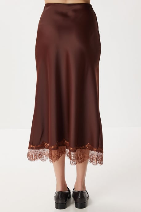 Pully Satin Lange Rok - Image 5