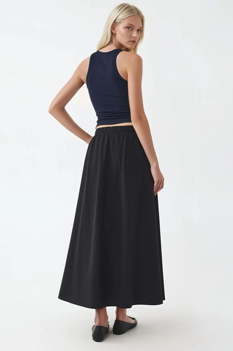 Elastische Taille Midi Rok met Zakken - Image 4