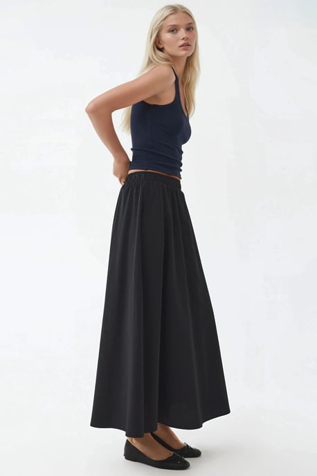 Elastische Taille Midi Rok met Zakken - Image 5
