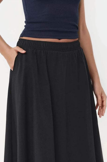Elastische Taille Midi Rok met Zakken - Image 6