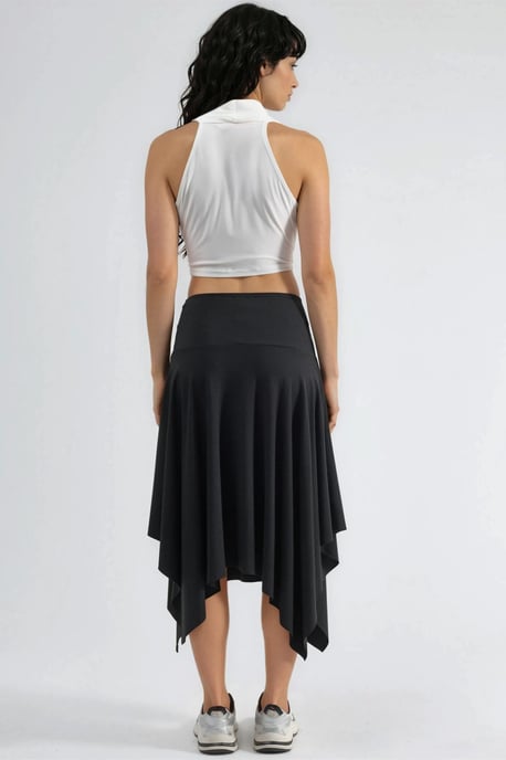 Zachte Touch Asymmetrische Midi Rok - Image 3