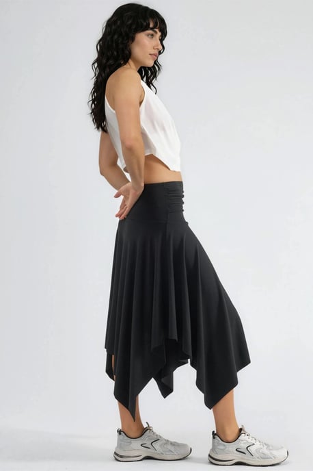 Zachte Touch Asymmetrische Midi Rok - Image 4