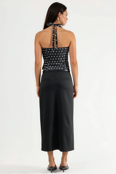 Gestrikte Midi Rok met Slits - Image 3