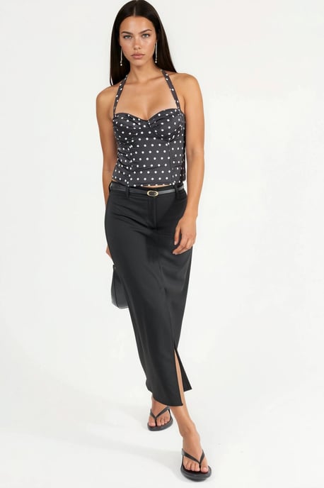Gestrikte Midi Rok met Slits - Image 4