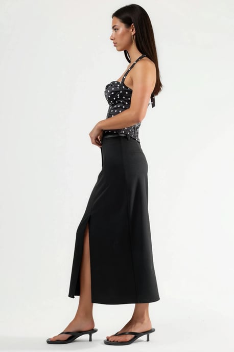 Gestrikte Midi Rok met Slits - Image 5