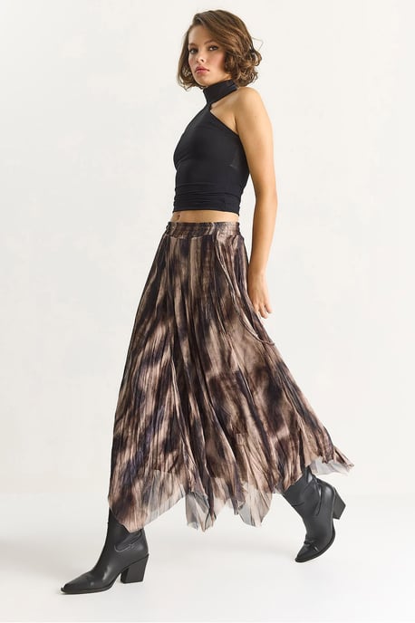 Hoge Taille Asymmetrische Midi Rok - Image 1