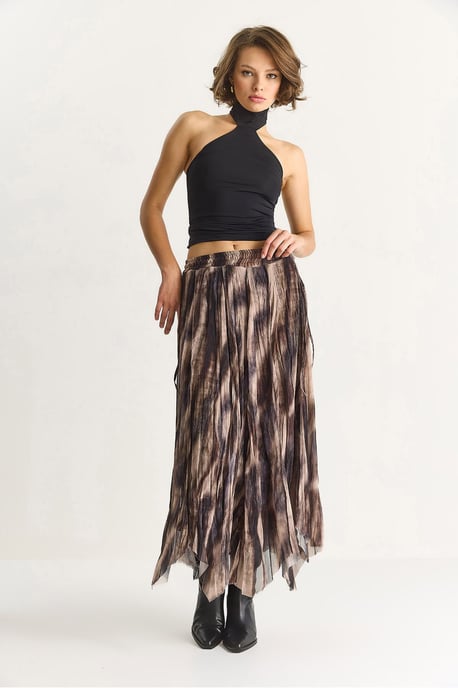 Hoge Taille Asymmetrische Midi Rok - Image 4