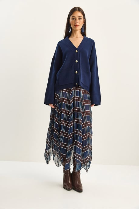 Gestreepte Ruit Midi Rok - Image 6