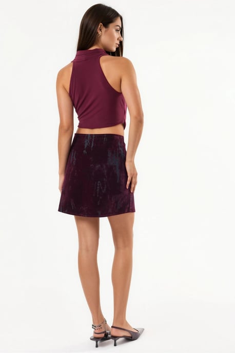Geweven Abstract Mini Rok - Image 4