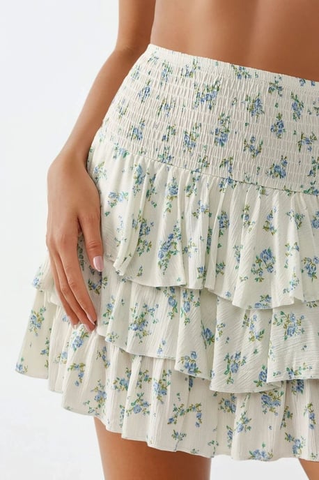 Floral Mini Rok met Elastische Taille - Image 3