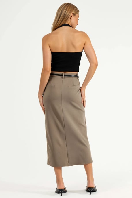 Gestrikte Midi Rok met Split - Image 3