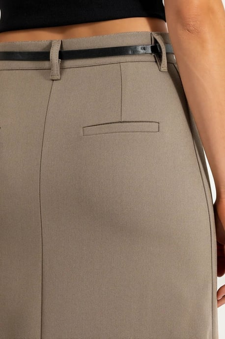 Gestrikte Midi Rok met Split - Image 6