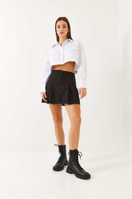 Hoge Taille Plisséminirok - Image 3
