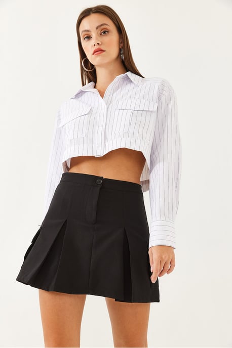 Hoge Taille Plisséminirok - Image 6