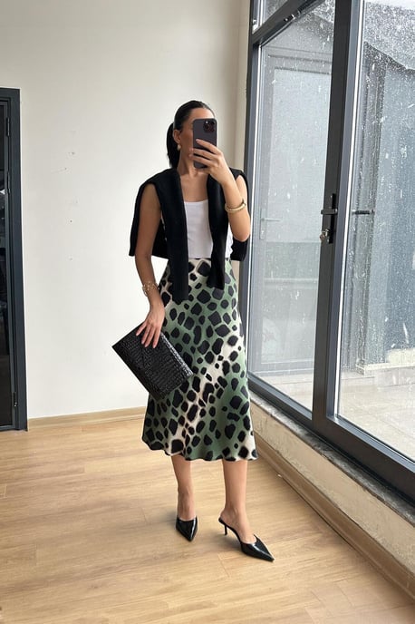 Leopard Midi Rok - Image 2