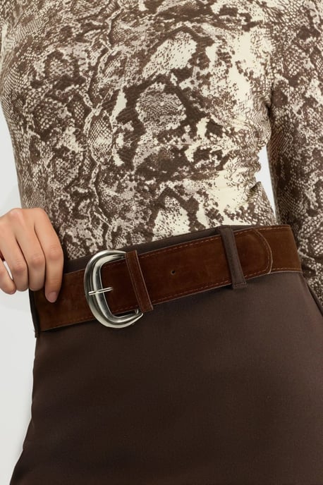 Hoge Taille Opgestikte Mini Rok - Image 6