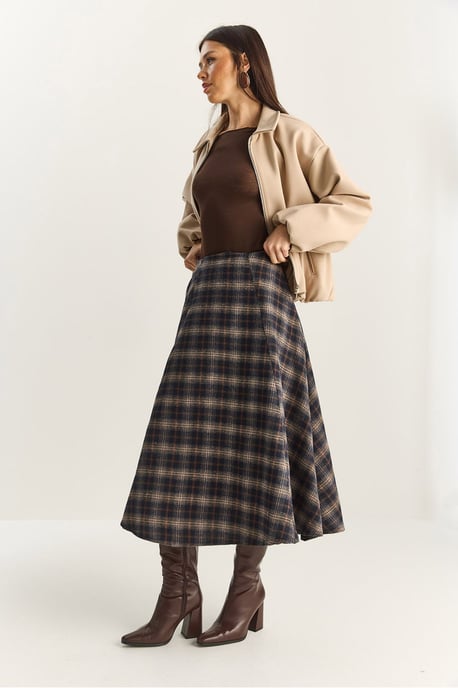 Hoge Taille Midi Rok - Image 3