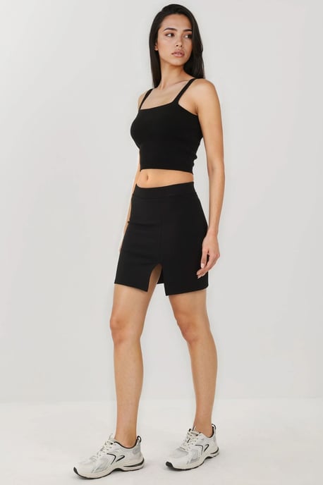 Elastische Taille Minirok met Split - Image 3