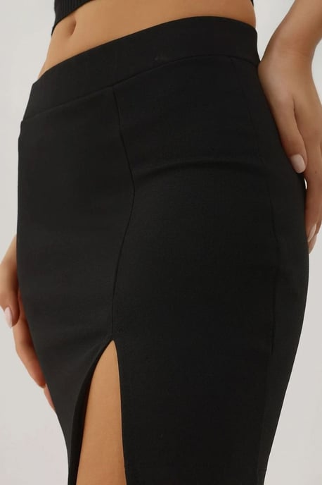 Elastische Taille Minirok met Split - Image 4