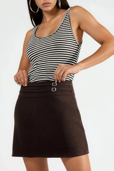 Bälte Detaljerad Mini Skorts - Image 1