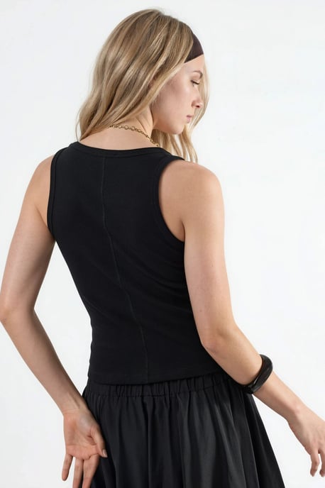 Sleeveless U Collar Modal Cotton Tank Top - Image 3