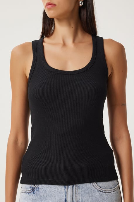 Fitted U-hals Gebreide 2-Pack Tanktop - Image 2