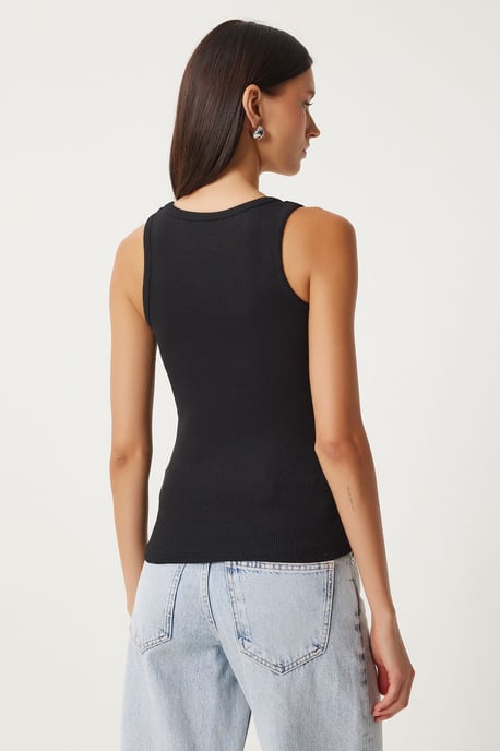 Fitted U-hals Gebreide 2-Pack Tanktop - Image 4