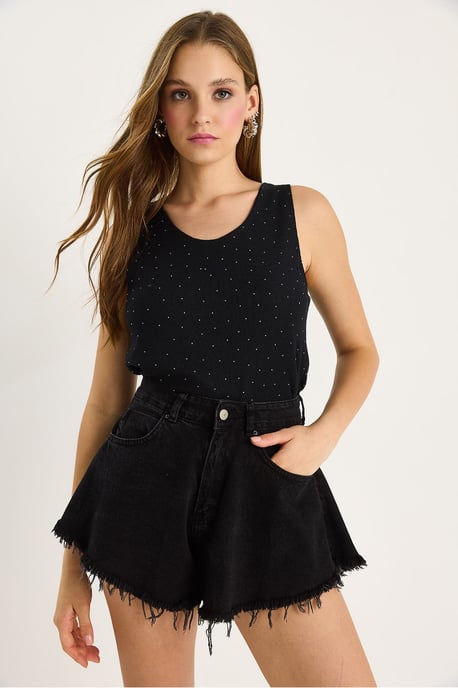 Bloemige U-hals Mouwloze Top - Image 2