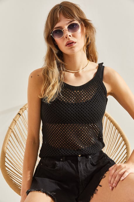 Texturerad Topp med Rund Hals - Image 6