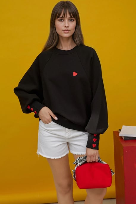 Geborduurd Katoenen Sweatshirt - Image 1