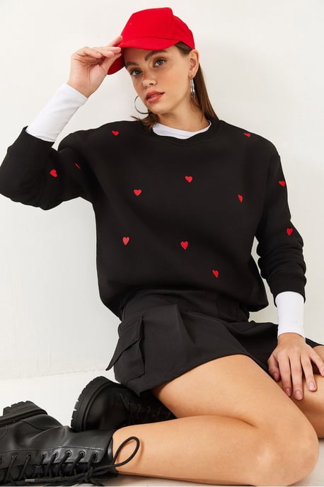 Geborduurd Crew Neck Relaxed Fit Sweater - Image 3