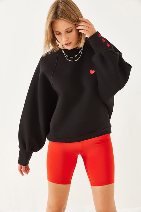 Geborduurde Ronde Hals Lange Mouwen Sweatshirt - Image 4