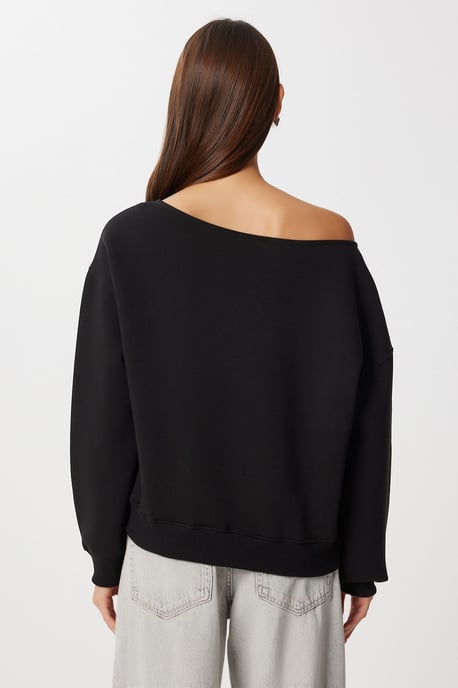 Asymmetrisk Krage Sweatshirt - Image 5