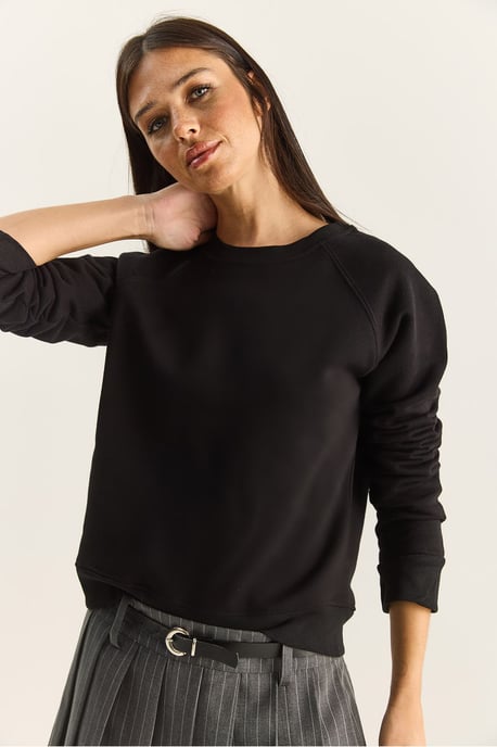 Relaxed Fit Crew Neck Knitted Sweatshirt - Image 5