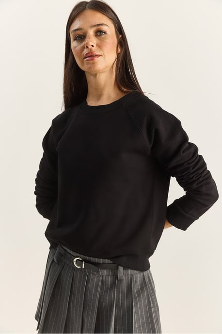Relaxed Fit Crew Neck Knitted Sweatshirt - Image 6